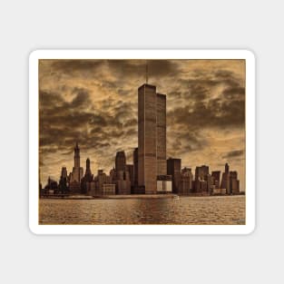 Downtown Manhattan, USA & WTC Towers, Circa 1979 Magnet