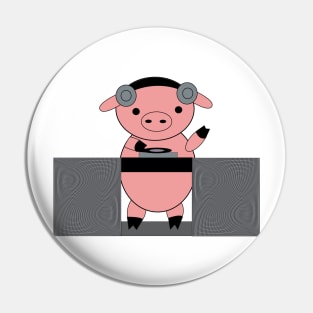 DJ Piggy Pig Pin