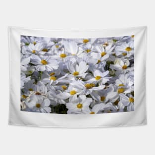 White Daisy Flowers Tapestry