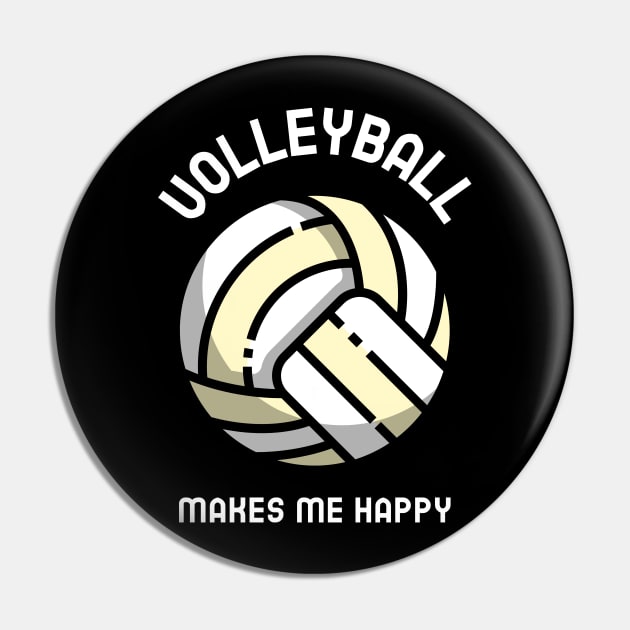 Volleyball makes me Happy Pin by FromBerlinGift