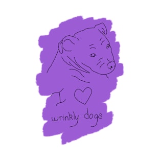 I Heart Wrinkly Dogs T-Shirt
