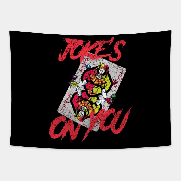 Joke's On You -Joker Card Tapestry by StreetGlory