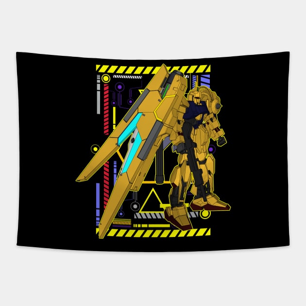 The MSN-00100 (MSN-100, MSN-001) Hyaku Shiki Tapestry by gblackid