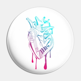 Dual Color Musical Heart Pin