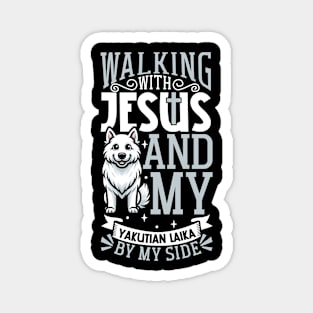 Jesus and dog - Yakutian Laika Magnet