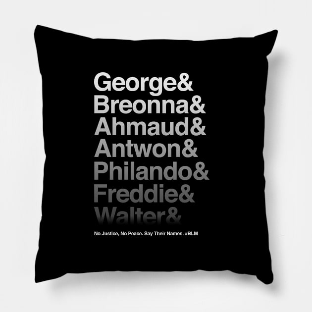 Say Their Names - BLM Pillow by NoobDesign15