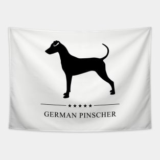 German Pinscher Black Silhouette Tapestry