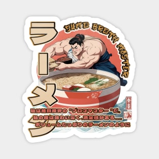 Martial Arts Ramen Noodles Fusion Sumo Wrestler Magnet