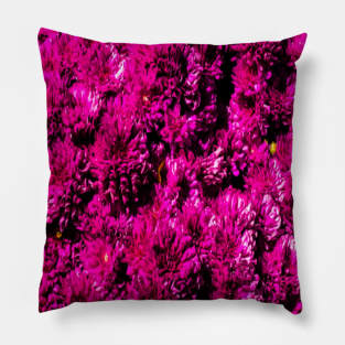 Bright Pink Flower Pattern Pillow