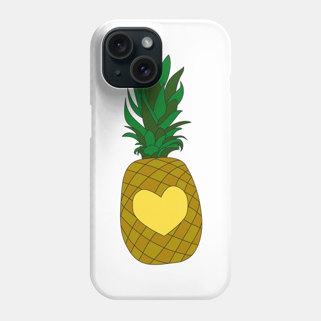 Pineapple Heart Phone Case by calliew1217