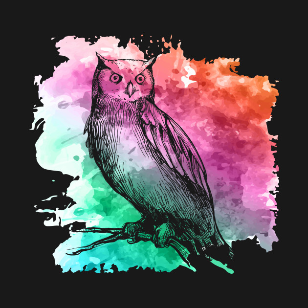 Watercolor Owl Painting Bird Day Beautiful Owl Art Bird Day