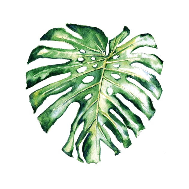 Monstera leaf by victoriazavyalova_art