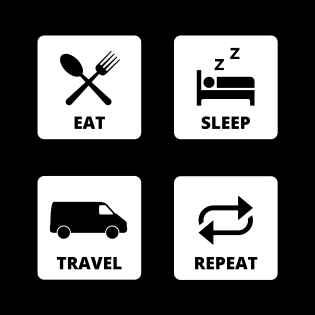 Eat Sleep Travel Repeat by Van Life Garb