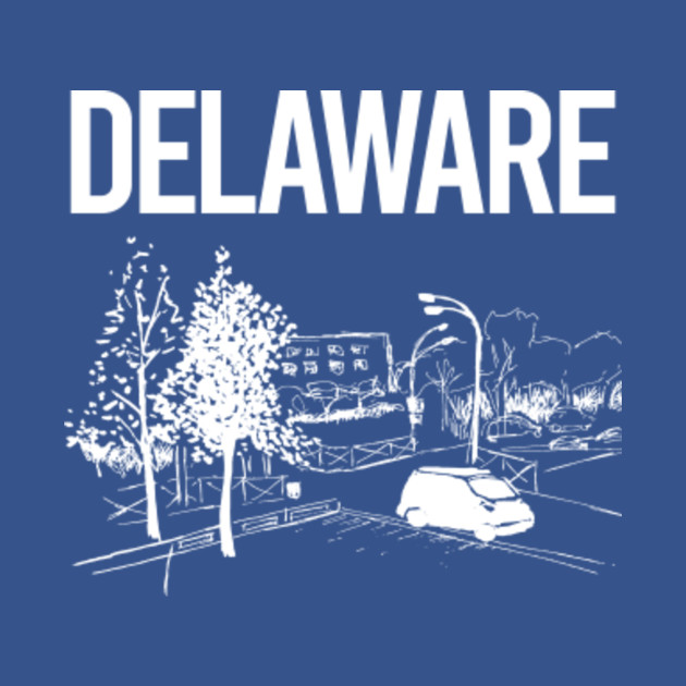 Discover Cityscape Sketch Delaware State - Delaware - T-Shirt