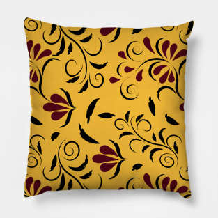 pattern with flowers and leaves Pillow