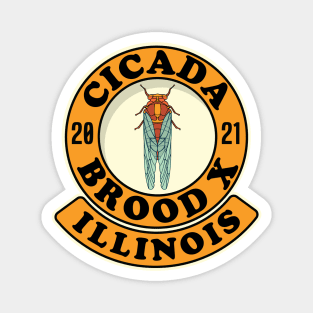 Cicada Brood X 2021 Illinois 17 Year Hatch Magnet