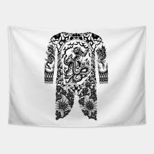 Tiger Vs. Snake Back Piece Tapestry