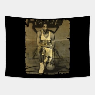 Stacey Augmon - Vintage Design Of Basketball Tapestry