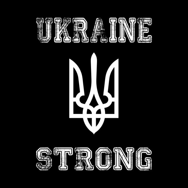 Ukraine Strong Distressed Graffiti Flag by sunflow