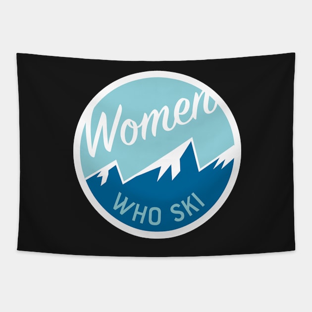 Women Who Ski Logo Gear Tapestry by jwsparkes