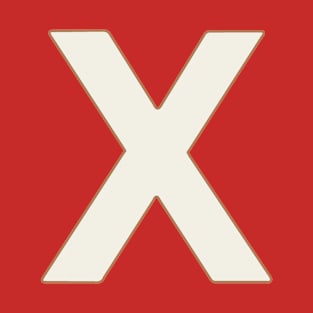 letter x red T-Shirt