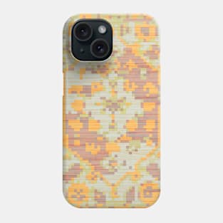 Rug square glitch orange Phone Case