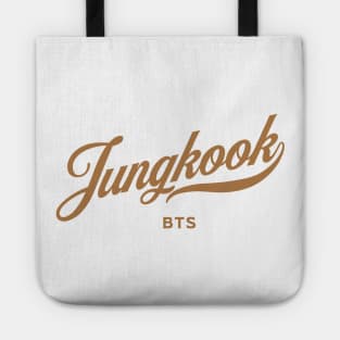 BTS Jungkook baseball sport typography Tote