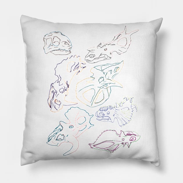 Ceratopsians 2 Pillow by RaLiz