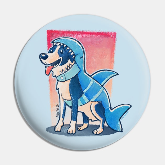 Dog Shark Pin by Ittai Manero