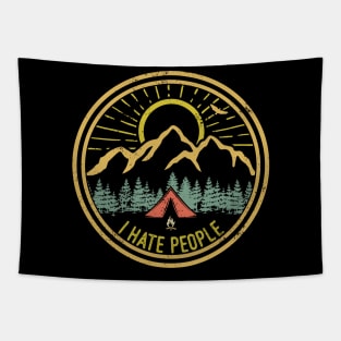 I Hate People Camping Shirt Vintage Retro Tapestry