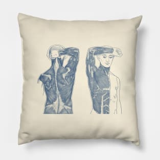 Male Muscular System - Vintage Anatomy Pillow