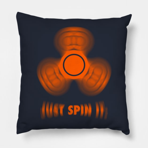 Fidget Spinner Just Spin It Spinning Pillow by CreativeWear