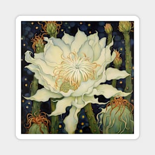 Cereus Night Blooming Cactus Flowers Magnet