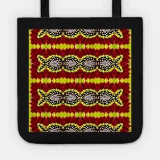 Red Yellow Chrysanthemum Pattern Number 17 Tote