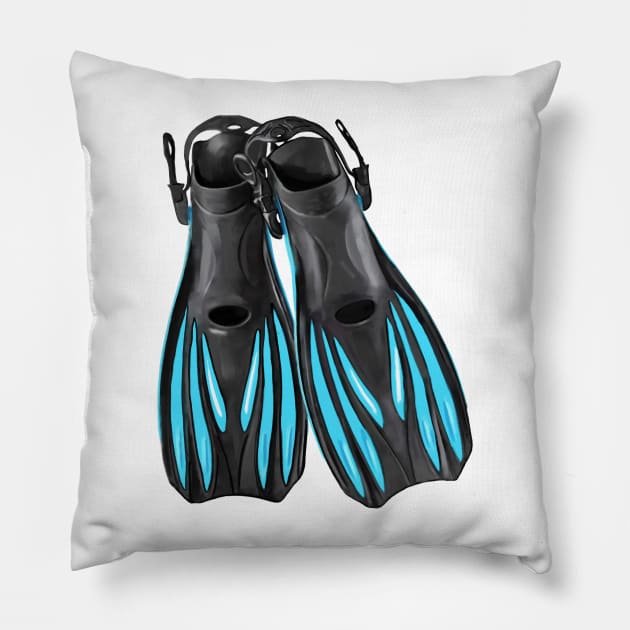 Let's Go Dive! Pillow by laceylschmidt