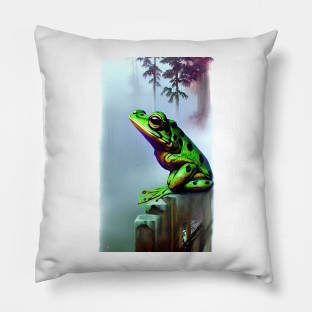 Frog Country Pillow by ShopSunday