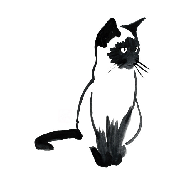 Siamese Cat Drawing | Best Cat Wallpaper