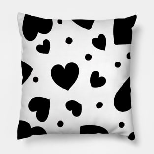 Black hearts Pillow