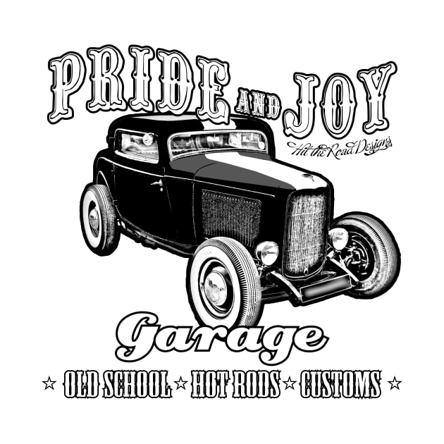 Pride and Joy Hot Rod Garage for light backgrounds by Hit the Road Designs