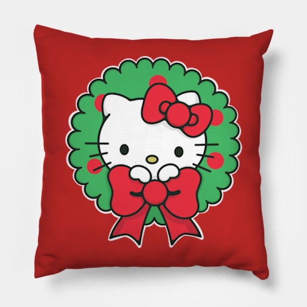 Holiday Cat Pillow by TASCHE