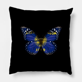 Oregon Flag Butterfly - Gift for Oregonian From Oregon OR Pillow