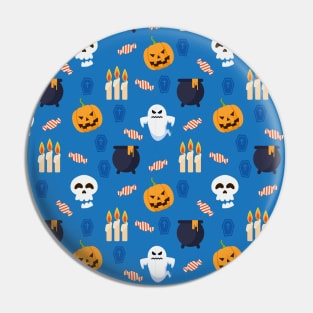 Halloween Seamless Pattern Pin