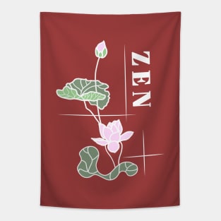 Zen Lotus Meditation Tapestry