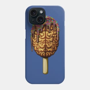 Creepy brain ice cream chocolate drip Phone Case