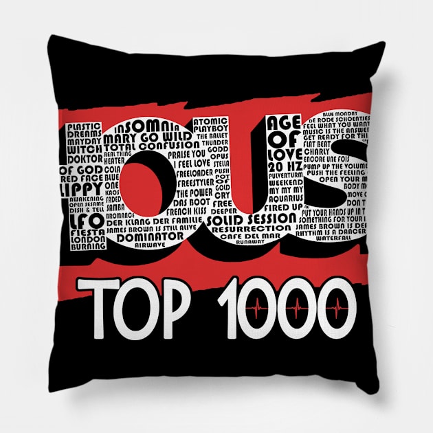 House Top 1000 enkel zwart Pillow by WkDesign