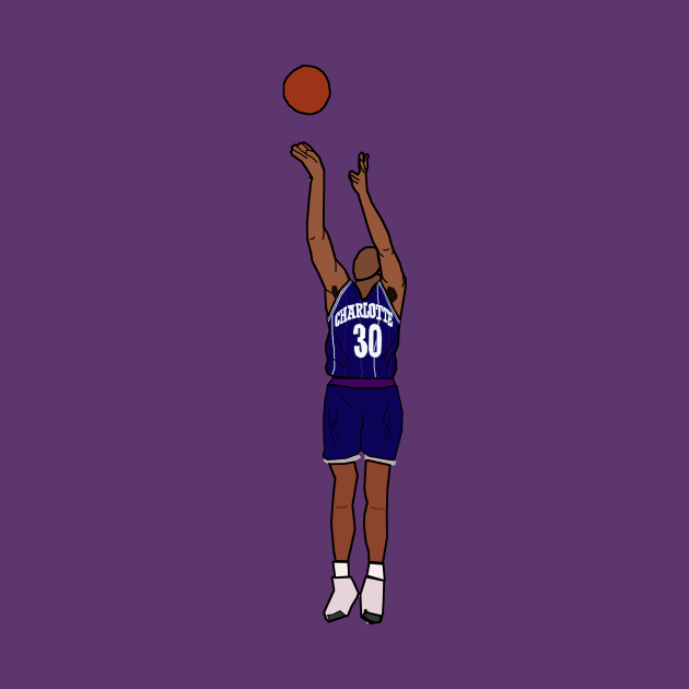 Dell Curry - Charlotte Hornets by xavierjfong
