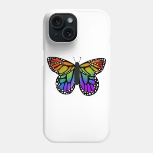 Rainbow butterfly v1 Phone Case