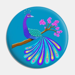Pretty Peacock Posing Proudly Pin