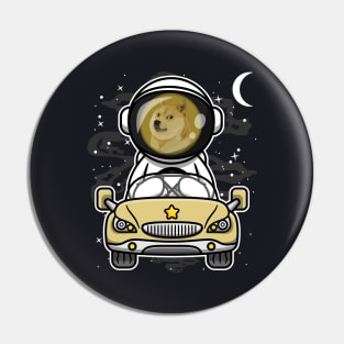 Astronaut Car Dogecoin DOGE Coin To The Moon Crypto Token Cryptocurrency Wallet Birthday Gift For Men Women Kids Pin