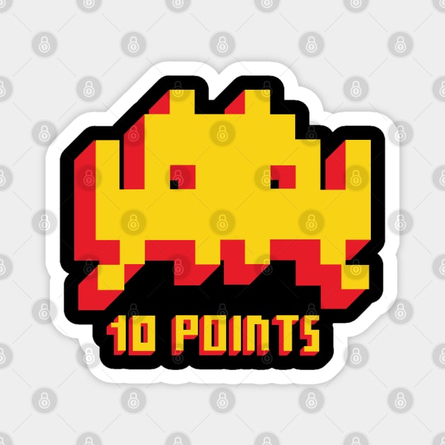 10 Points Vintage Video Game Magnet by NerdShizzle